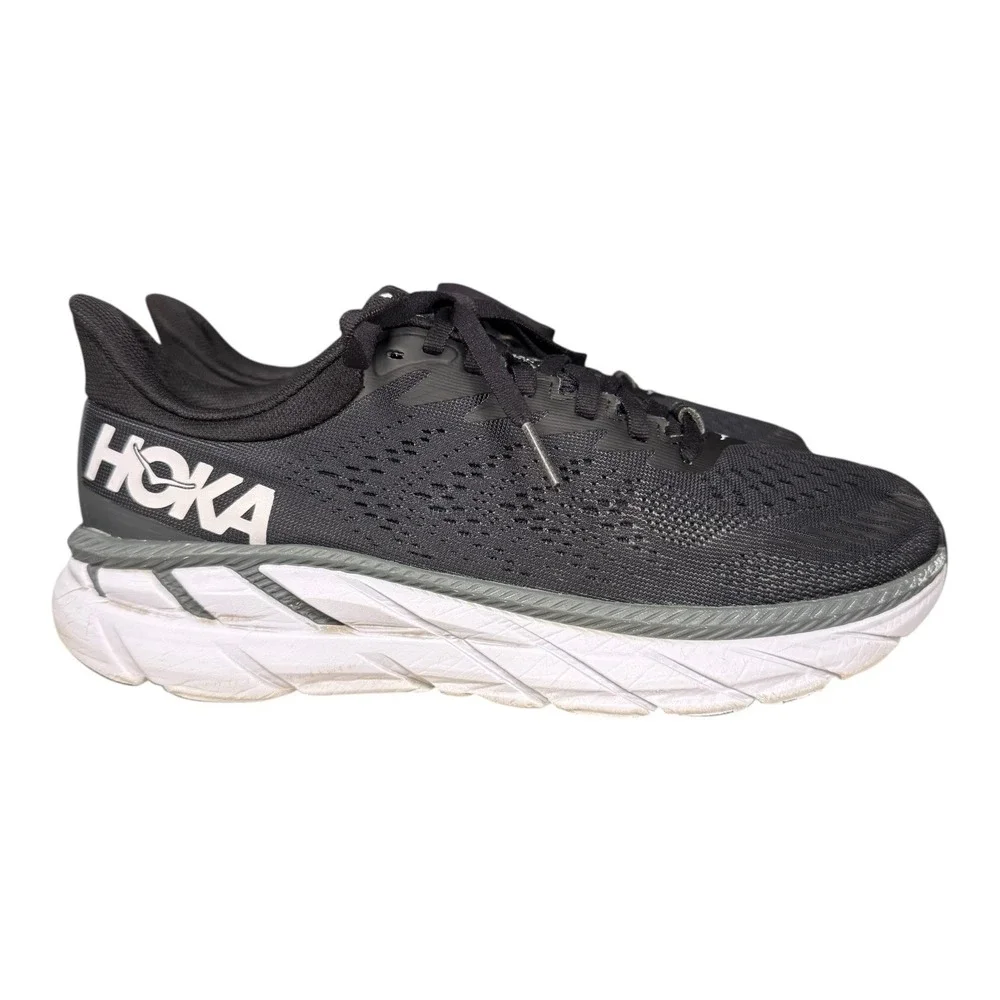 Hoka One One Clifton 7 'Black Gold' Running Shoes Women's Size 8.5 *Review Pics*